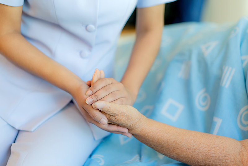 SmithLife Homecare nurse assistant helping client