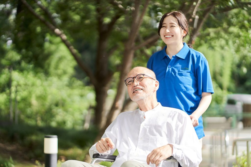 Caregiver helping a senior with mobility in Rockville, MD